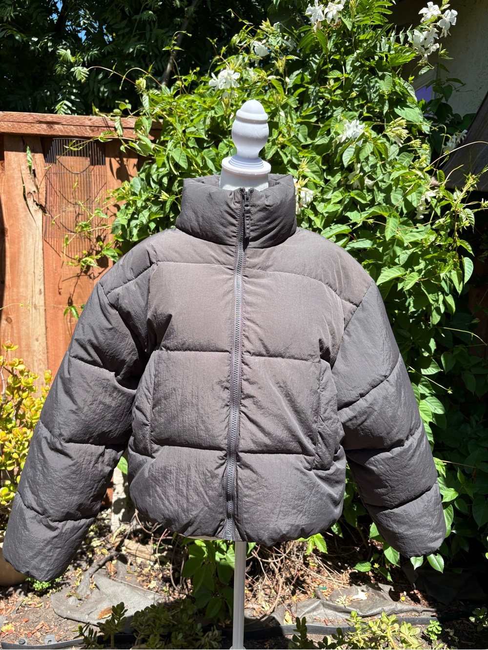 H&M Oversized Chocolate Brown Puffer Jacket Size Large